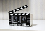 Retro Movie Clapper Board Flip Clock