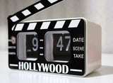 Retro Movie Clapper Board Flip Clock