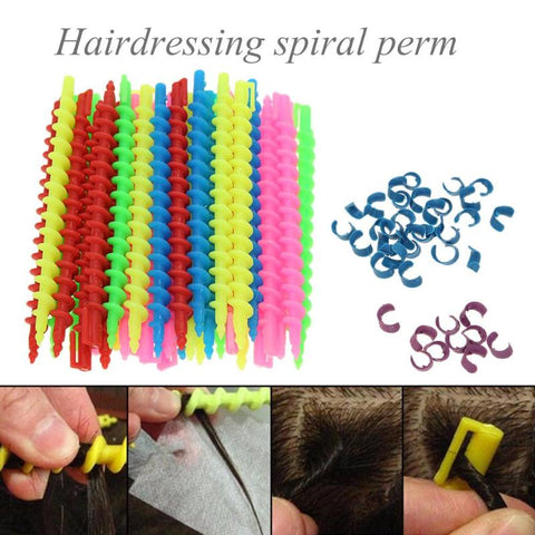 Plastic Long Styling Barber Salon Tool Hairdressing Spiral Hair Perm Rod Hairdressing Curler Rollers Salon Tool