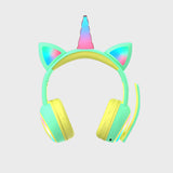 Glowing Bluetooth Headset Cat Ear Children's Headphones Crown Headset
