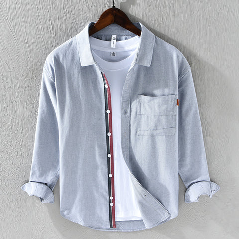 Oxford Long-sleeved Shirt Men's Casual Youth