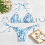 Factory In Stock Smocking Three-point Bikini Sexy Suit Lace-up Swimsuit