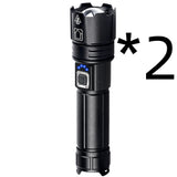 Telescopic Zoom Input And Output USB Rechargeable Outdoor Strong Light Flashlight